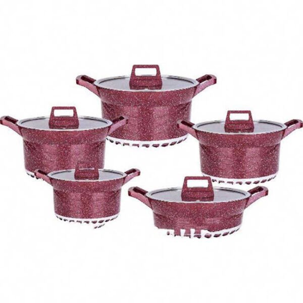 10-Piece Granite Aluminum Cookware
